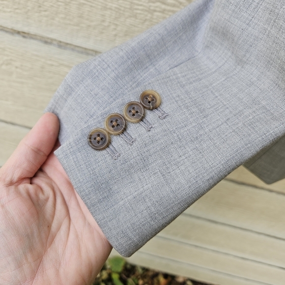 J. Crew Super 120s wool light gray two button blazer size 6 - Picture 3 of 6